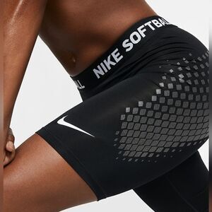 Nike Pro Softball Slider Shorts Compression Women's Medium M Black Grey Dri-Fit
